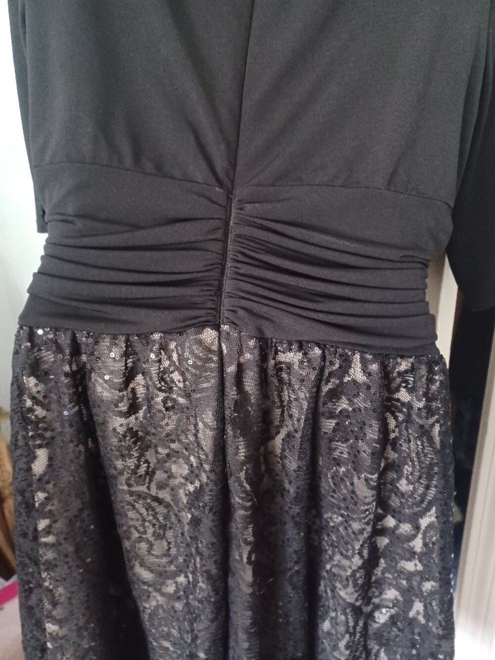 Melrose Black Lace Sequin Dress. Ladies size 14P